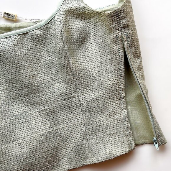 Gianfranco Ferre Seafoam Green Silk Top size 40 Vintage from early 1990s - Picture 6 of 8